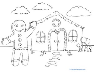 Color the Jolly Gingerbread Man