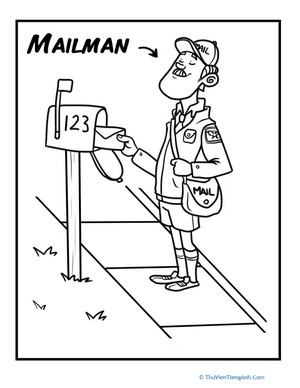 Mailman Coloring Page
