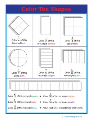 Portion Control: Color the Fractions