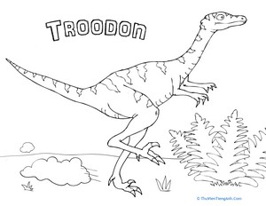 Dinosaur Coloring Page: Troodon