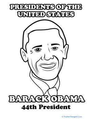 Barack Obama Coloring Page