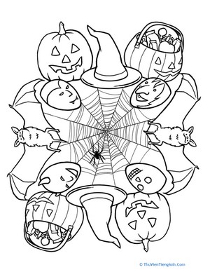 Halloween Web Coloring