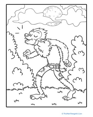 Color the Whistling Werewolf
