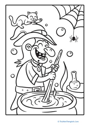 Witch’s Potion Coloring Page