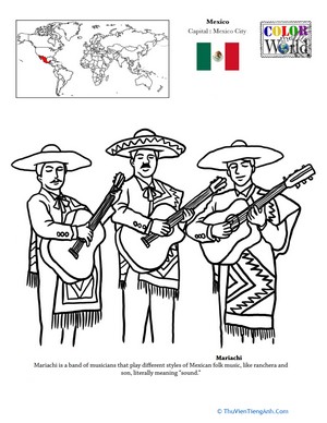 Mariachi Coloring Page