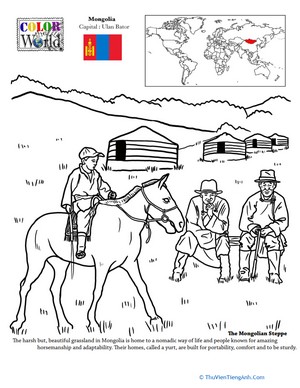Color the World! The Mongolian Steppe