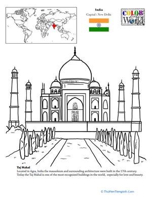 Color the World! The Taj Mahal