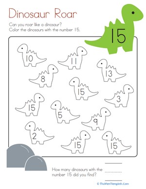 Number 15 Coloring Page