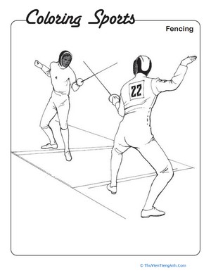 Fencing Coloring Page