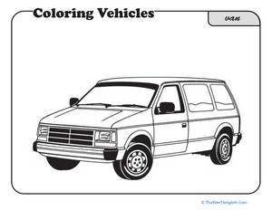 Van Coloring Page