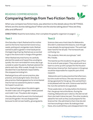 Comparing Settings from Two Fiction Texts