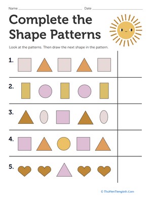 Complete the Shape Patterns