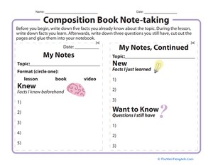 Composition Book Note-Taking