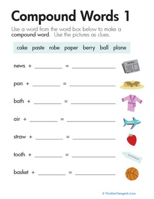 Word Addition: Compound Words 1