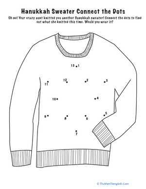 Connect the Dots: Hanukkah Sweater
