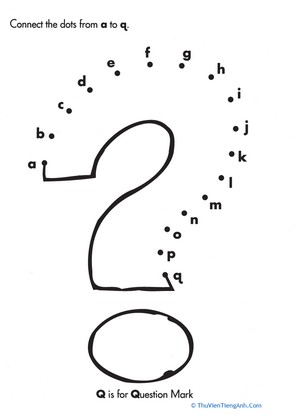 Alphabet Dot to Dot: Q