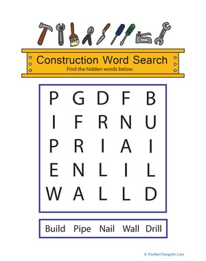 Construction Word Search