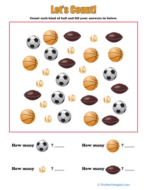 Learning to Count: Sports Balls