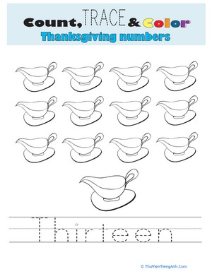 Count, Trace, and Color: Thirteen