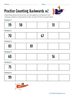 Practice Counting Backwards #2