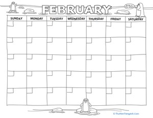 Create a Calendar: February