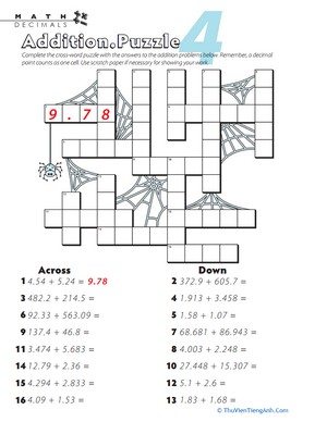 Cross-Number Puzzle #4