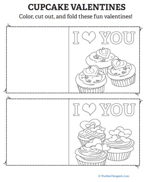 Cupcake Valentines