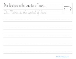 Cursive Capitals: Des Moines