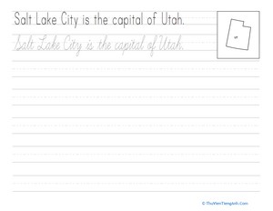 Cursive Capitals: Salt Lake City