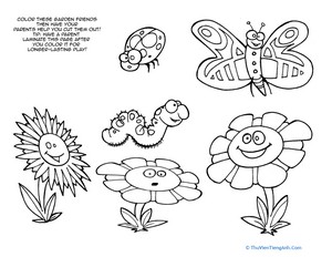 Cut and Paste Playsets: Garden Friends