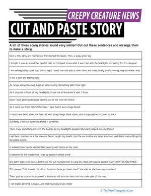 Cut and Paste: Sequencing Story Events