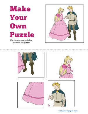 Cut Out a Princess Puzzle