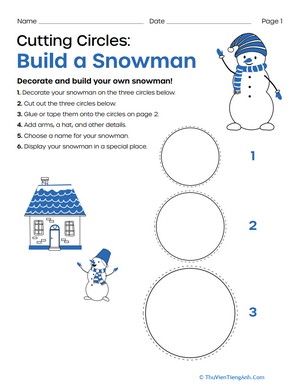 Cutting Circles: Build a Snowman