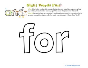 Spruce Up the Sight Word: For