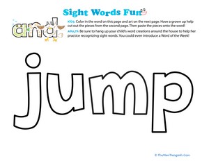 Spruce Up the Sight Word: Jump