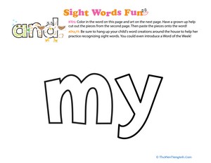Spruce Up the Sight Word: My
