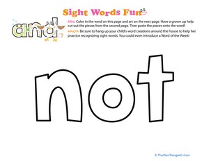 Spruce Up the Sight Word: Not