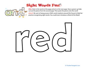 Spruce Up the Sight Word: Red