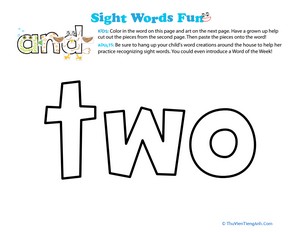 Spruce Up the Sight Word: Two