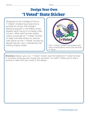 Design Your Own “I Voted” State Sticker