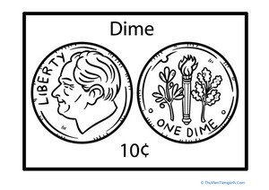 Dime Coloring Page