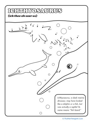 Dino Dot to Dot: Ichthyosaurus