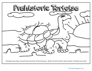 Dino Dot to Dot: Prehistoric Tortoise