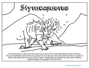 Dino Dot to Dot: Styracosaurus