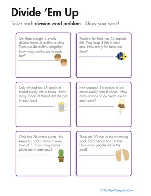 Division Word Problems: Divide ‘Em Up!