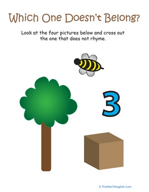 Words That Rhyme with “Bee”: Which One Doesn’t Belong?
