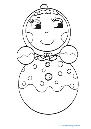 Cute Doll Coloring Page