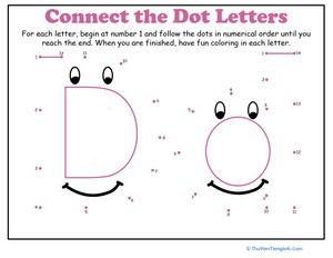 Dot-to-Dot Alphabet: D