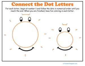 Dot-to-Dot Alphabet: O