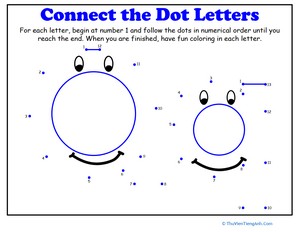 Dot-to-Dot Alphabet: Q
